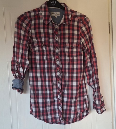 Women fatface checked shirt - checked,
