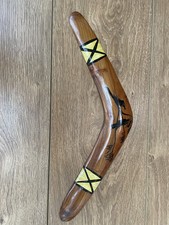 Vintage Boomerang Wooden Aboriginal Australian Art Approx 14”