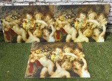 Beautiful large heavy printed glass panels with cherubs 80×60 cm Angels Putti