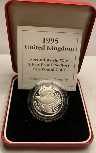 1995 silver proof piedfort 2 - 1995, £2