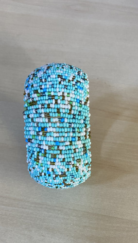 Multicolor seed bead - multicolor, cuff