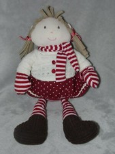 Winter Berry doll soft toy Mamas and Papas red scarf comforter