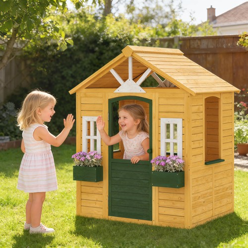 Outdoor wooden kids playhouse - outdoor,