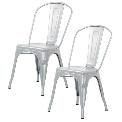 Tolix steel stacking chairs - stacking,