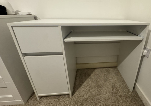 Ikea white computer desk - white,