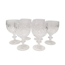 Vintage Set of 6 Crystal Cut