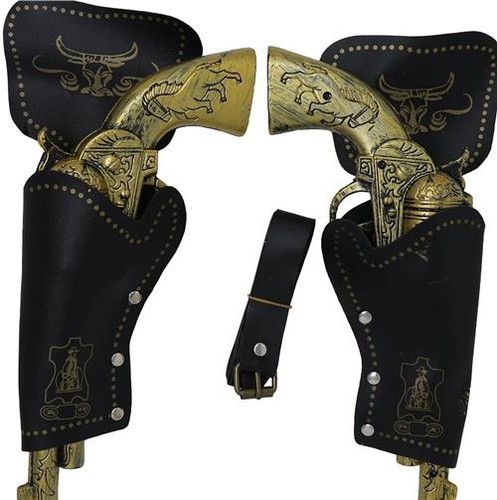 Black double cowboy holster - double,