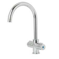 Kitchen Tap Mono Mixer Chrome Double Lever Swivel Spout Ceramic Disc Faucet