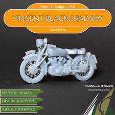 Vincent Black Shadow - 0 Gauge 1/43 - O Gauge Model Railway British Railways 7mm