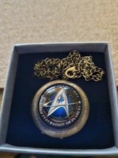 Ladies Pocket Watch Pendant "Star Trek " (New Battery Fitted) Vgc