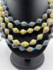 Recycled Paper Bead Necklace
