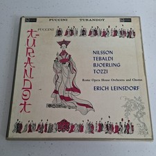 RENATA TEBALDI PUCCINI TURANDOT ROME OPERA HOUSE 1960 RCA 3LP VINYL BOXET