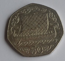 1980 Isle of Man 50p Viking