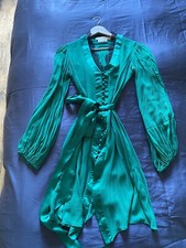 Wheels and Dollbaby Green Hollywood dress Au 10 With Lace Collar