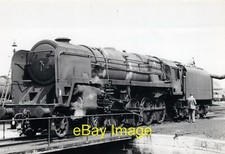 Photo Railway  BR STD 9F 92012 exits turtable possibly at York c1960's
