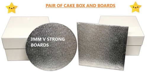 White cake boxes with boards - boxes,