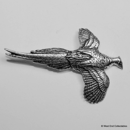Pheasant flight pewter - pewter, pin