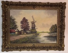 Vintage large oil painting