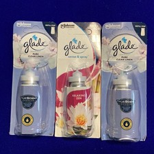 3x Glade Sense & Spray Refill Clean Linen +1 – 18ml Motion Sensor Air Freshener