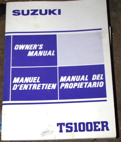 Suzuki ts100er owners manual - ts100er,