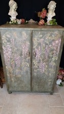 Vintage Hand Painted Wardrobe. Shabby chic 