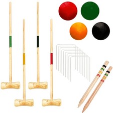 NEW 4 PLAYER CROQUET SET