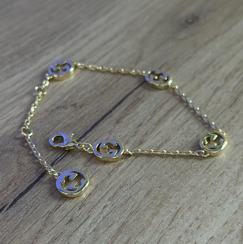 Gucci bracelet logo gold - gucci, tone