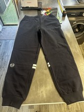 sergio tacchini orion track pants Fleece Large Navy Blue 80s Casuals Vintage