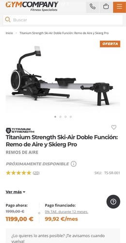 Titanium rower ski machine - titanium,