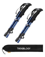 TREKOLOGY Walking Poles Aero Grade Aluminium Trekking & Hiking Poles - 2pc Blue