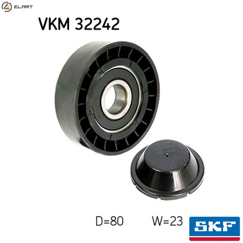 Deflectionguide pulley vribbed - deflectionguide,