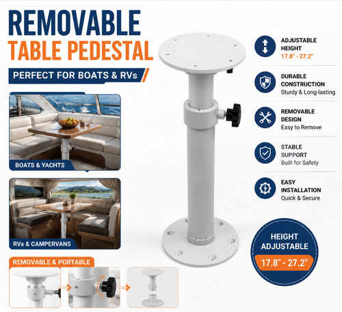 Table pedestal telescopic