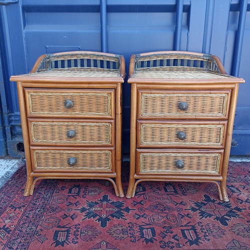 Pair vintage wicker - wicker, rattan