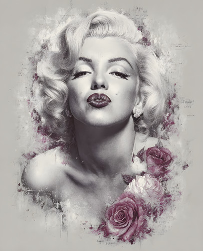 Marilyn monroe blowing kiss - a,