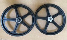 Skyway tuff 2  with  Alloy Hub wheels Old School BMX Original 1980s Wheel set .