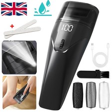 Electric Foot File Grinder Dead Hard Skin Callus Remover Pedicure Tool LED Light