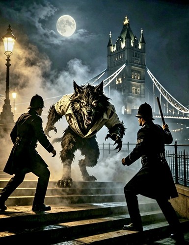 Werewolf pouncing two - pouncing,
