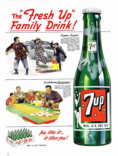 7up retro metal - retro, aluminium