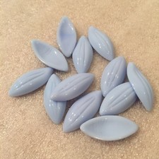 C121 29x12mm ribbed light blue