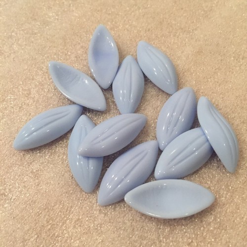 C121 29x12mm ribbed light - , blue