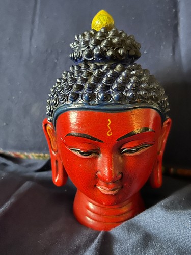 Clay buddha head - clay,