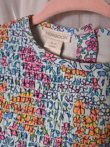 Monsoon floral shirred dress