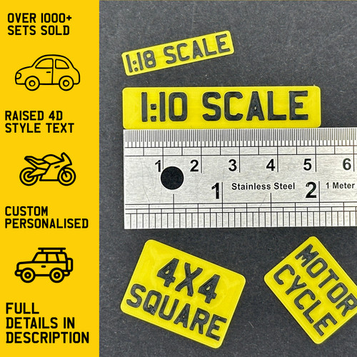Model car numberplates scale - numberplates,