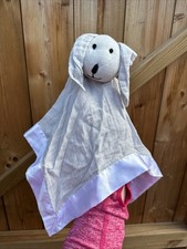 ADEN & AND ANAIS grey MUSLIN BUNNY RABBIT SOFT TOY COMFORTER BLANKET DOG vgc