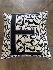 The Rug Company Cushion Cover Monogrammed Letter E. With Cushion Pad