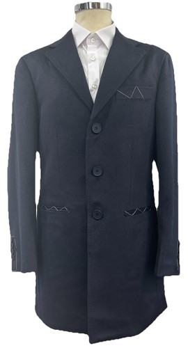 Men dark blue cashmere - blue,
