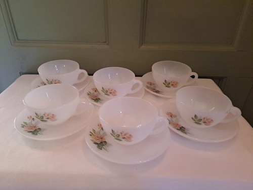 Vintage opaline coffee - vintage, cups