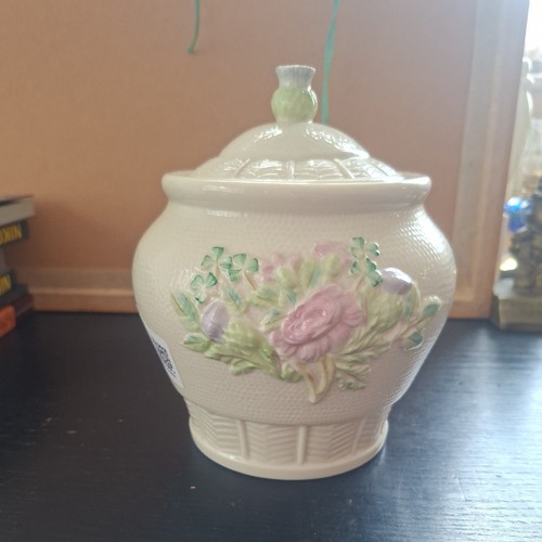 Vtg belleek floral thistle - belleek,