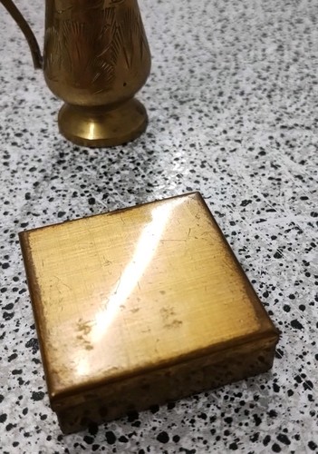 Vintage brass pill case with - vintage,