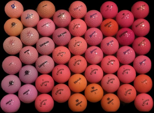 Pink golf balls mixed - 50,